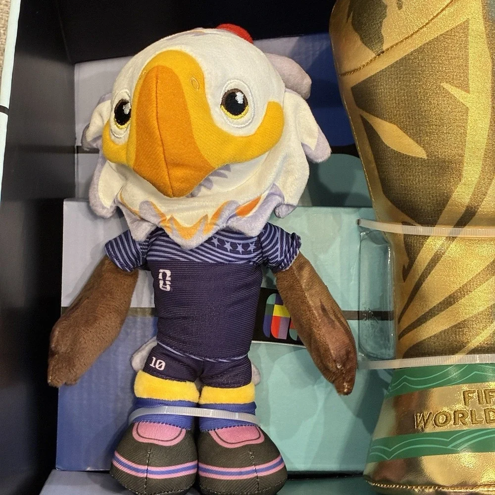 FIFA World Cup 26 USA Plush 3 Pack Set Eagle‎ Trophy Soccer Ball Jazwares New